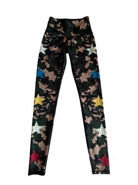 NOLI Women's Camo Multicolor Star Print Tights Leggings Size XS